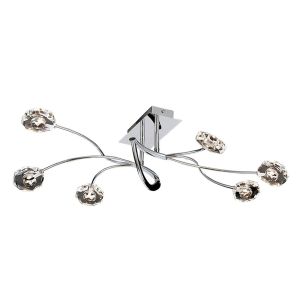 Izona Semi Ceiling 6 Light G4 Polished Chrome