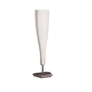 Java Table Lamp Big 1 Light E14, Satin Nickel/Frosted White Glass
