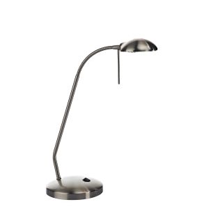 Journal 1 Light G9 Satin Chrome Table/Desk Lamp With Bendable Stem & Head With Rocker Switch