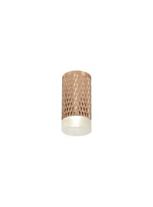 Jovis 1 Light 11cm Surface Mounted Ceiling GU10, Rose Gold/Acrylic Ring