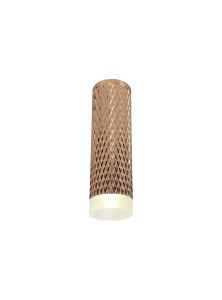 Jovis 1 Light 20cm Surface Mounted Ceiling GU10, Rose Gold/Acrylic Ring