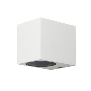 Kandanchu Square Wall Lamp, 1 x GU10, IP54, Sand White, 2yrs Warranty