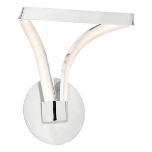 Killisbonn 1 Light 13W Integrated LED Polished Chrome Wall Light With Pull Cord Switch With Acrylic Diffuser