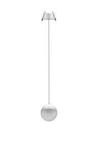 Kilda 9.5cm 1 Light Recessed Pendant, 10W LED, 3000K, 800lm, White, 3yrs Warranty