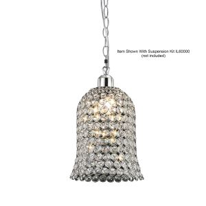 Kudo Bell Non-Electric SHADE ONLY Polished Chrome/Crystal