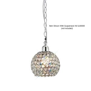 Kudo Ball Non-Electric SHADE ONLY Polished Chrome/Crystal