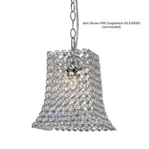 Kudo Crystal Curved Trapezium Non-Electric SHADE ONLY Polished Chrome/Crystal