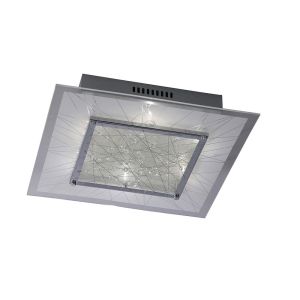 Lindon Ceiling Square 6 Light G9 Polished Chrome/Glass/Crystal