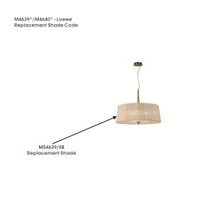 Loewe Soft Bronze Organza Shade For M4639AB/4639/4640AB/4640, 560mmx200mm