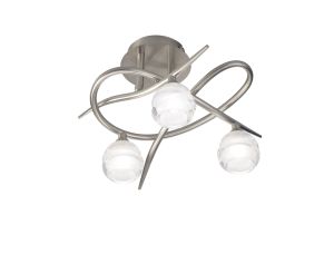 Loop Ceiling 3 Light G9 ECO, Satin Nickel