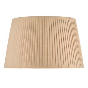 Lyzette E27 Taupe Faux E27 Silk Tapered 36cm Drum Shade (Shade Only)