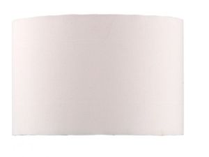 Madrid E27 White Faux Silk 30cm Drum Shade (Shade Only)