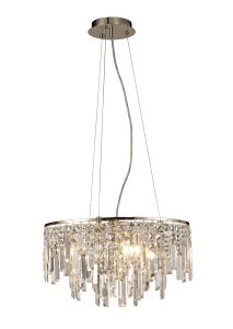 Maddison Pendant Round 6 Light G9 Rose Gold/Crystal