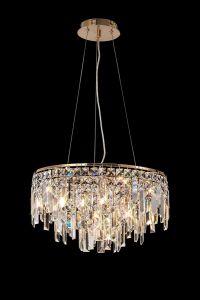 Maddison Pendant Round 6 Light G9 French Gold/Crystal