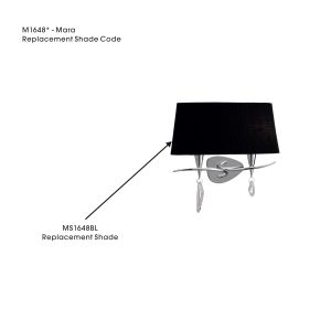 Mara Black Fabric Shade, Suitable For M1648 All Finishes