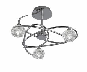 Maremagnum 46cm Ceiling 3 Light G9, Polished Chrome