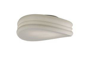 Mediterraneo 50cm Flush Ceiling / Wall 3 Light E27 Large, Frosted White Glass