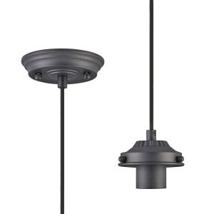 Mya Pendant Light Kit 1.5m, 1 x E27, Satin Black / Black Braided Cable