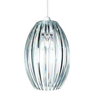 Endon NE-DORNEY-CL Dorney Clear Acrylic Pendant 1 Light In Acrylic