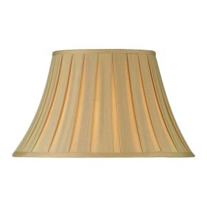 Nell E27 Gold Faux Silk Empire 38cm With Pleat Detail Shade (Shade Only)