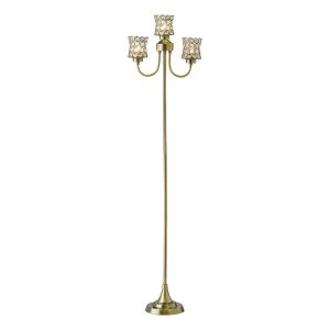 Nelson Floor Lamp 3 Light G9 Antique Brass/Crystal, NOT LED/CFL Compatible