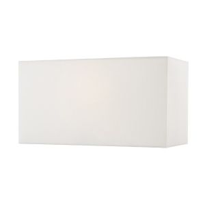 Nile E27 Ivory Faux Silk 36cm Rectangular Shade (Shade Only)