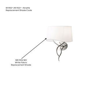 Ninette White Fabric Shade For M1903/1923