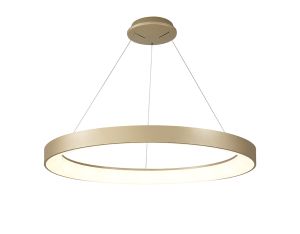 Niseko II Ring Pendant 90cm 66W LED, 2700K-5000K Tuneable, 5440lm, Remote Control, Gold, 3yrs Warranty