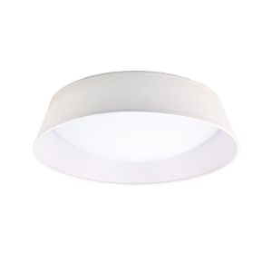 Nordica Flush Ceiling, 5 Light E27 Max 20W, 60cm, White Acrylic With Ivory White Shade, 2yrs Warranty