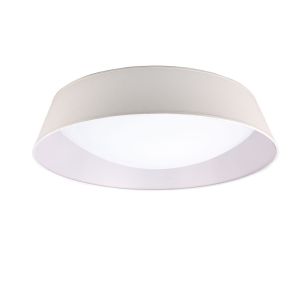 Nordica Flush Ceiling 60W LED 90cm Off White 3000K, 4200lm, White Acrylic With Ivory White Shade, 3yrs Warranty