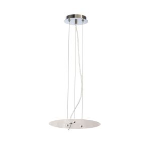 Sabina 29cm Pendant Kit 43CM, Polished Chrome/White Acrylic