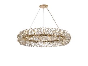 Riptor Pendant 1.2m Ring 30 Light G9 French Gold/Crystal, Item Weight: 18kg