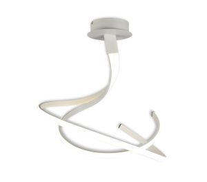 Nur Blanco Semi Ceiling Double Loop Lamp, 50W LED 4000K, 4000lm, Dimmable, White / Frosted Acrylic, 3yrs Warranty