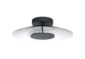 Orion Ceiling 55cm Round, 24W LED, 3000K, 1680lm, White/Black, 3yrs Warranty