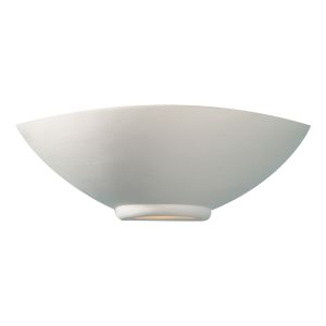 Otis 1 Light E27 White Plaster Wall Light Casting Both Up & Down, Suitable For Painting