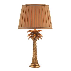 Palm 1 Light B22 Gold Palm Tree Design Table Lamp With Inline Switch (Base Only)