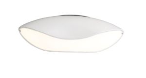 Pasion Oval Ceiling 4 Light E27, Gloss White/White Acrylic/Polished Chrome, CFL Lamps INCLUDED