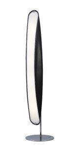 Pasion Floor Lamp 6 Light E27, Gloss Black/White Acrylic/Polished Chrome, CFL Lamps INCLUDED (COLLECTION ONLY)