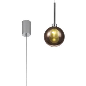 Penton Single Pendant 2m, 1 x G9, Polished Chrome/Copper/Frosted Type G Shade