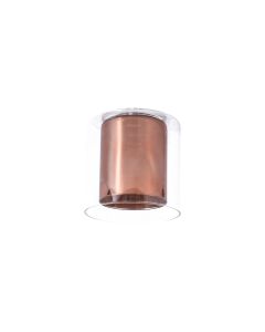 Penton 140x140mm Medium Cylinder Clear Outer And Copper Inner (H) Glass Shade