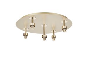 Penton French Gold Round 5 Light G9 Universal Flush Light, Suitable For A Vast Selection Of Glass Shades
