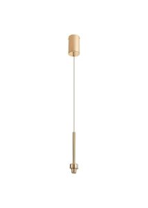 Penton Single Pendant 2m, 1 x G9, French Gold/Smoke/Frosted Type D Shade