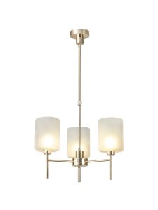 Penton Telescopic/Semi Flush, 3 x G9, French Gold/Frosted Type B Shade