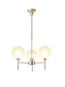 Penton Telescopic/Semi Flush, 3 x G9, French Gold/Frosted Type G Shade
