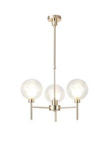 Penton Telescopic/Semi Flush, 3 x G9, French Gold/Clear/Frosted Type G Shade