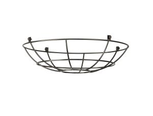 Prema Clip On Shallow Round 35cm Wire Cage Shade, Black Chrome