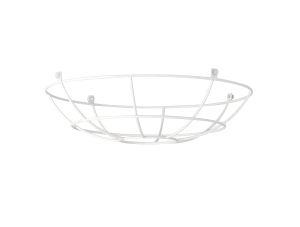 Prema Clip On Shallow Round 35cm Wire Cage Shade, White