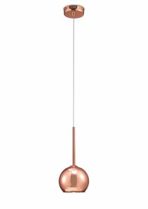 Regina 14cm Single Pendant 1 Light G9 Copper/Copper Glass