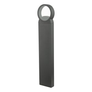 Reon 1 Light 5W Anthracite Outdoor IP65 Post Light With Round Glass Panel