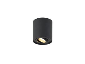 Rico Adjustable Cylinder Spotlight, 1 Light GU10, Sand Black